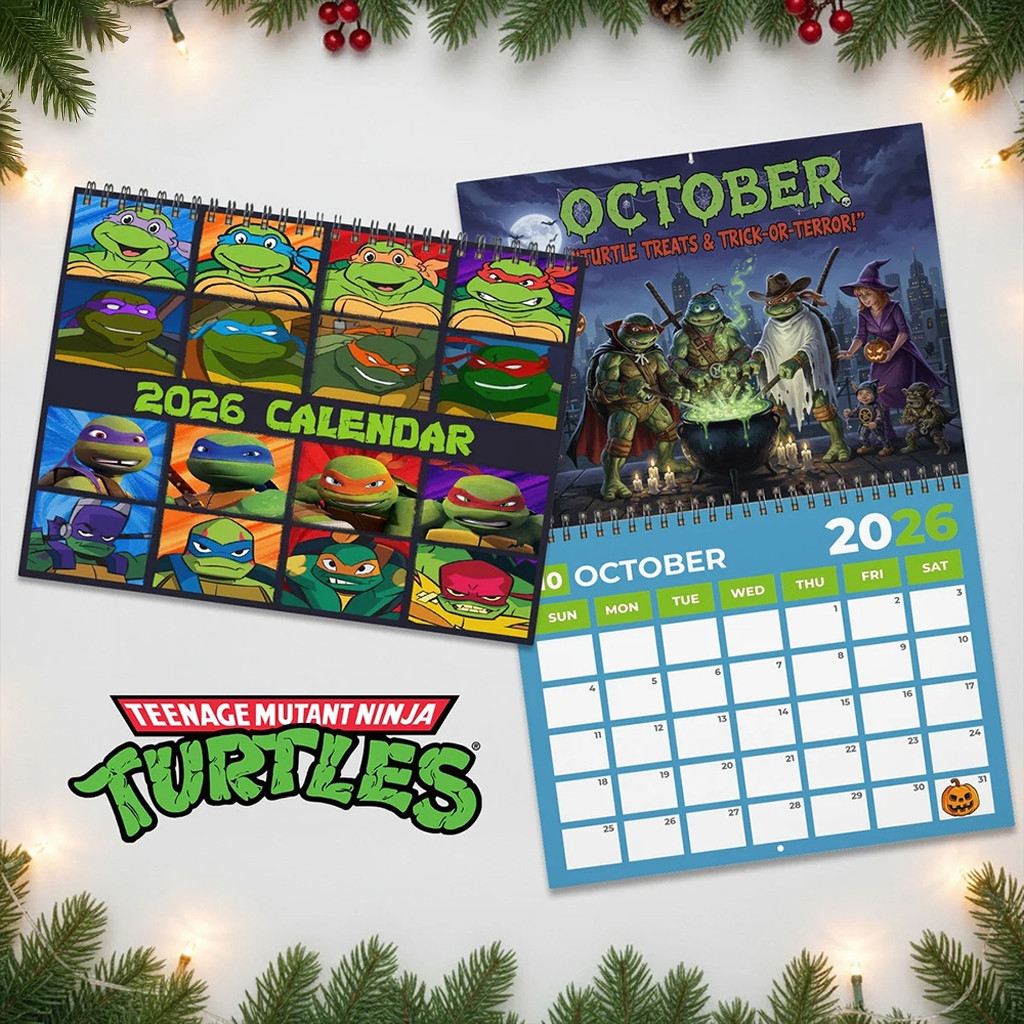 Teenage Mutant Ninja Turtles 2026 Wall Calendar TMNT Merch Gifts For Husband