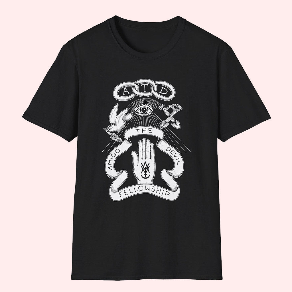 Teestow Merch Amigo The Devil Fellowship T-Shirt Gifts For Besties Teestow Merch Amigo The Devil Fellowship T-Shirt Gifts For Besties