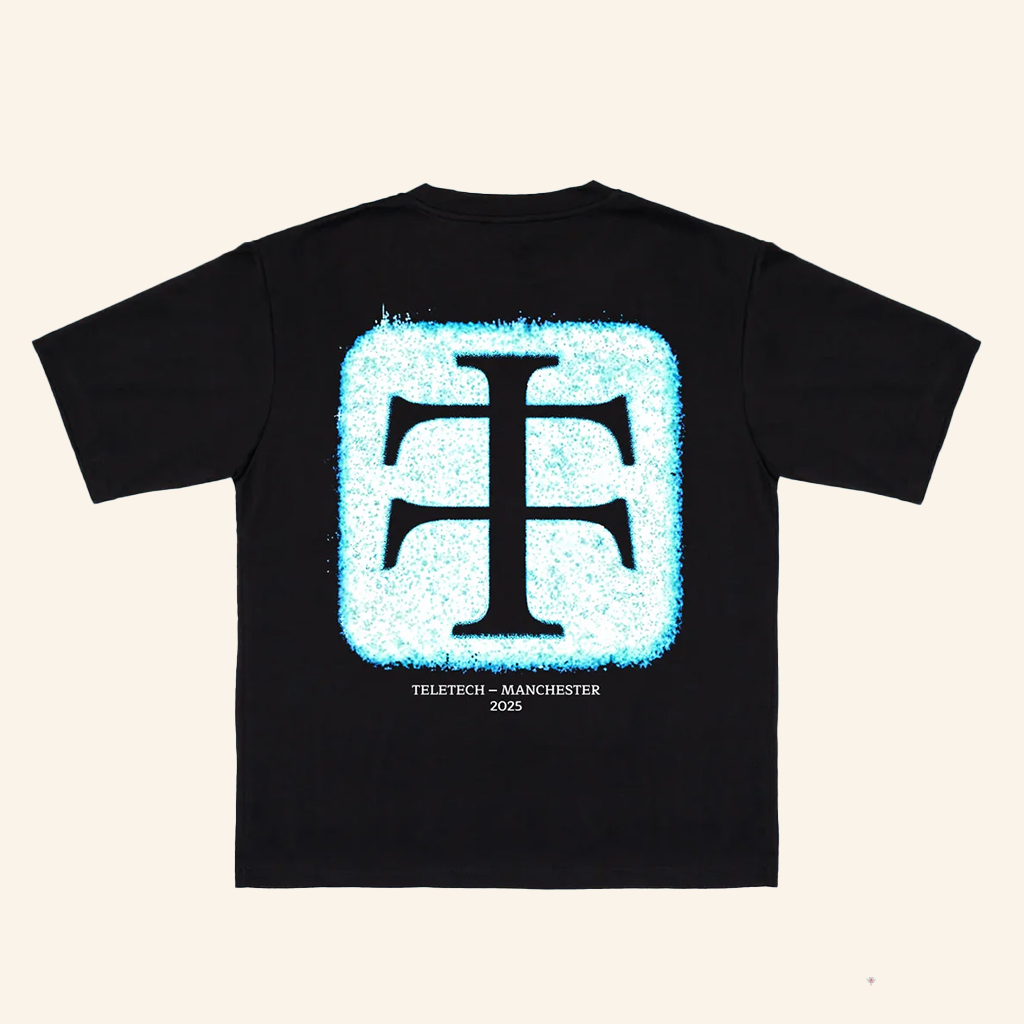 Teletech Manchester 2025 Blue Fuzz T-Shirt Teletech Merch Gifts For Music Fans Teletech Manchester 2025 Blue Fuzz T-Shirt Teletech Merch Gifts For Music Fans