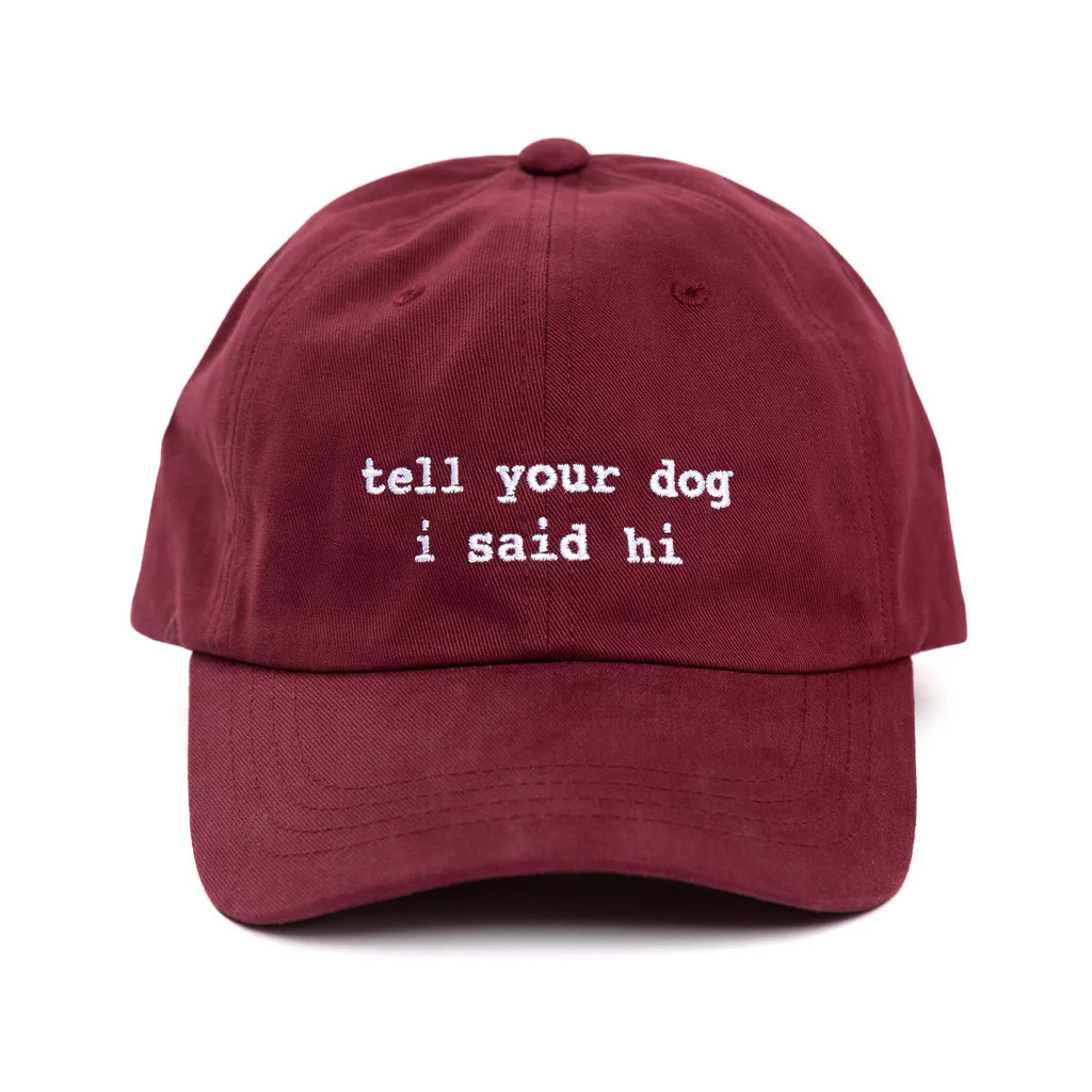 Tell Your Dog I Said Hi Merch Embroidered Tell Your Dog I Said Hi Hat Christmas Gifts For Him