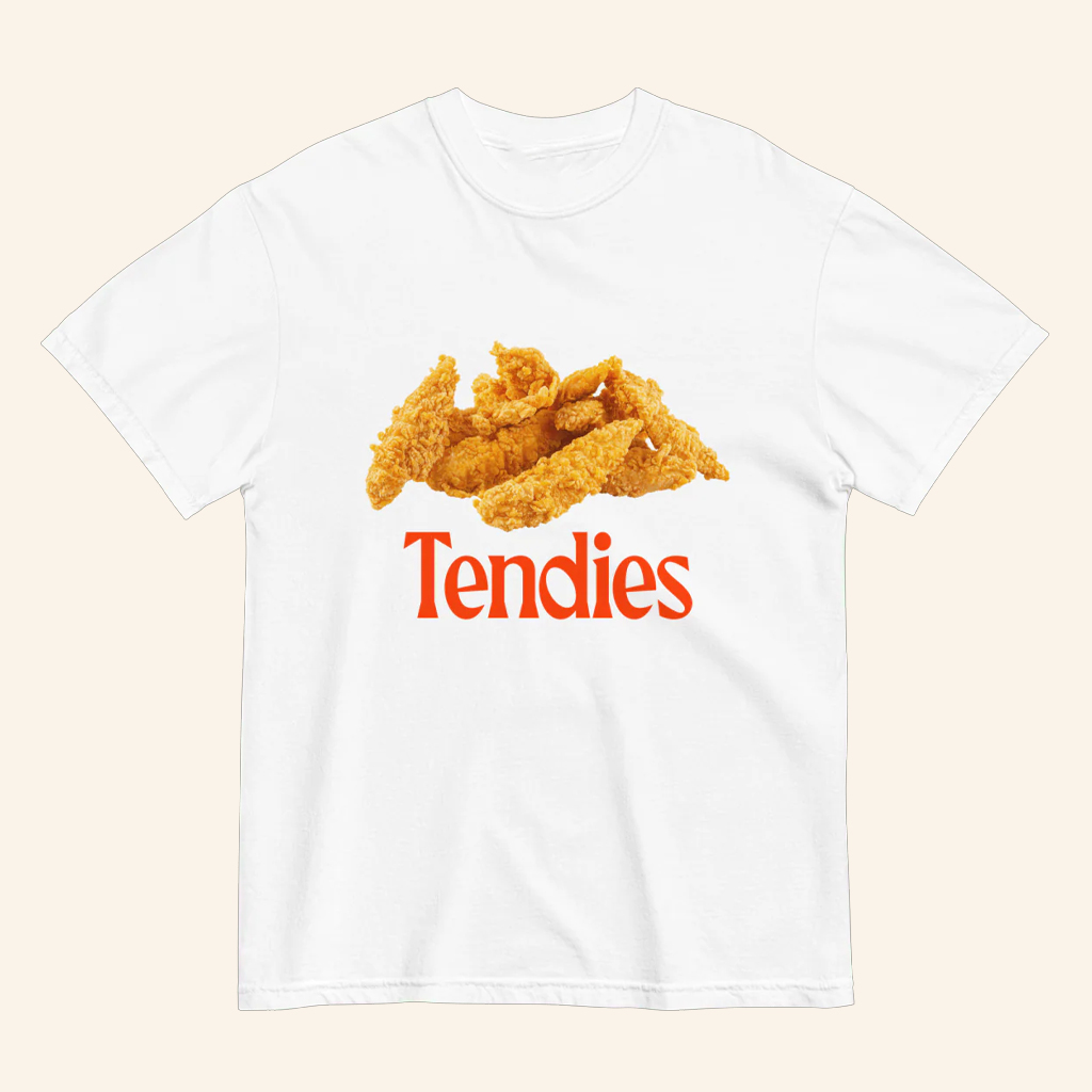 Tendies Chicken T-Shirt Humorous Slang Shirt Gifts For Boyfriend