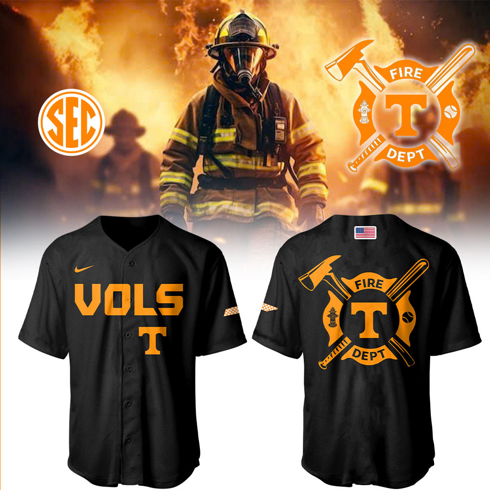 Tennessee Baseball x Firefighter Appreciation Night Jersey Tennessee Volunteers Merch