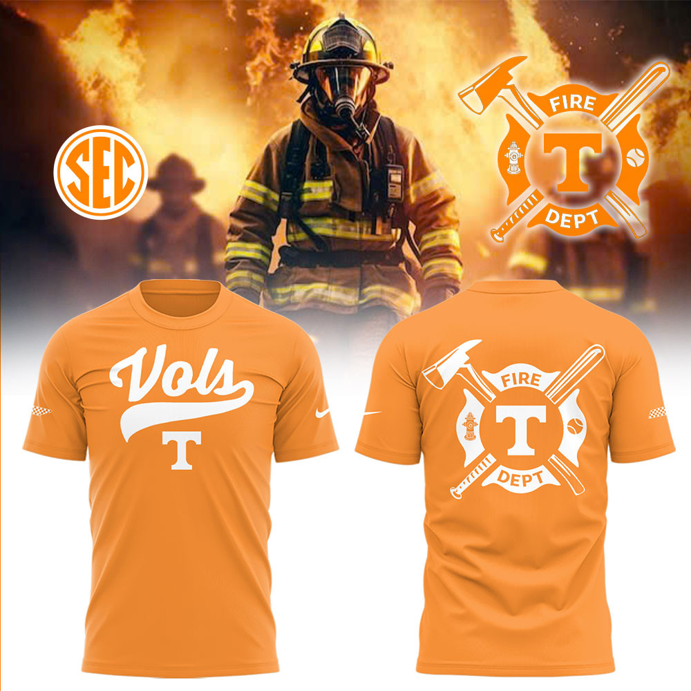 Tennessee Baseball x Firefighter Appreciation Night T-Shirt Tennessee Volunteers Merch Gift For Fans