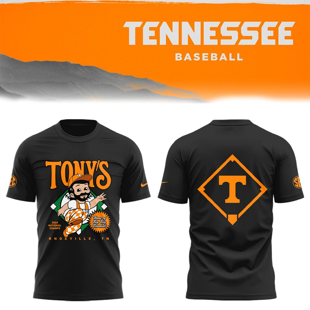 Tennessee Baseball x Tony Vitello Baseball T-Shirt Tennessee Volunteers Clothes Present For Fans