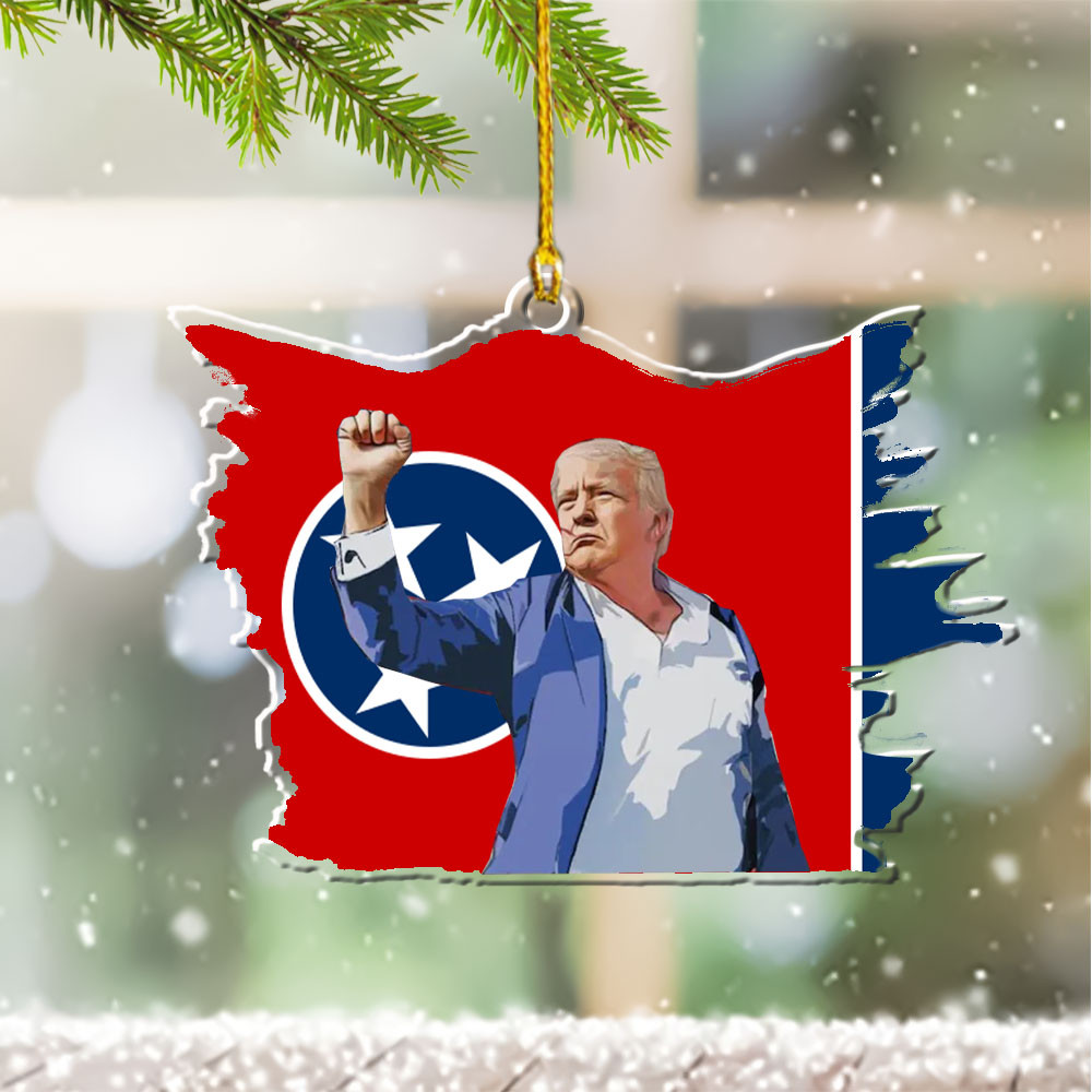 Tennessee for Trump 2024 Ornament Shape Pro-Trump Christmas Tree Decorations