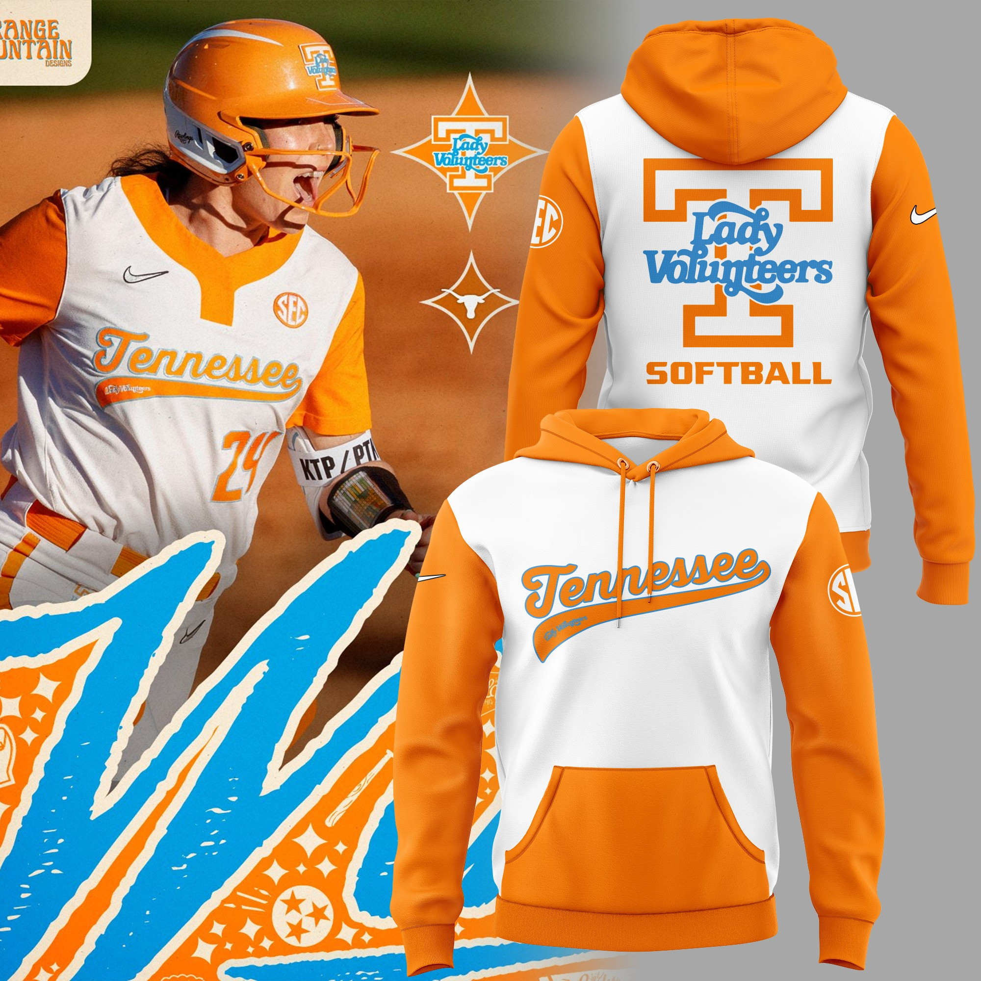 Tennessee Lady Volunteers Softball 2025 Hoodie Tennessee Vols Fan Merch Best Fan Gifts