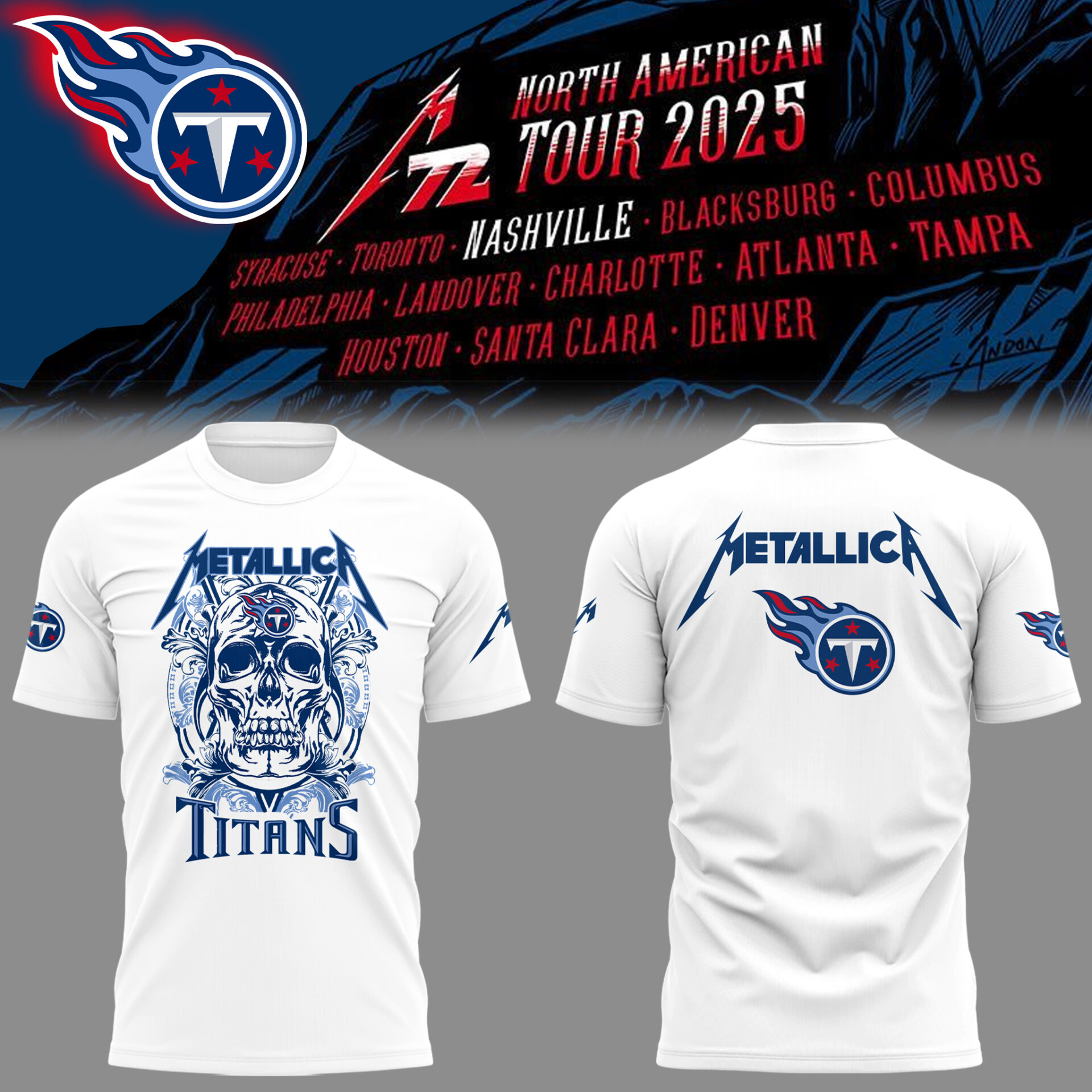 Tennessee Titans Football Music Concert Black T-Shirt Best Presents For Football Fans