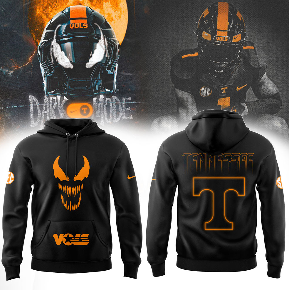 Tennessee Volunteers Dark Mode Venom Hoodie Tennessee Volunteers Merch Football Fans Gear