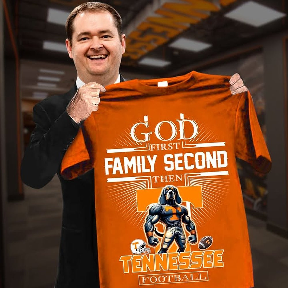 Tennessee Volunteers Football Faith T-Shirt God First Family Second Then Tennessee Football