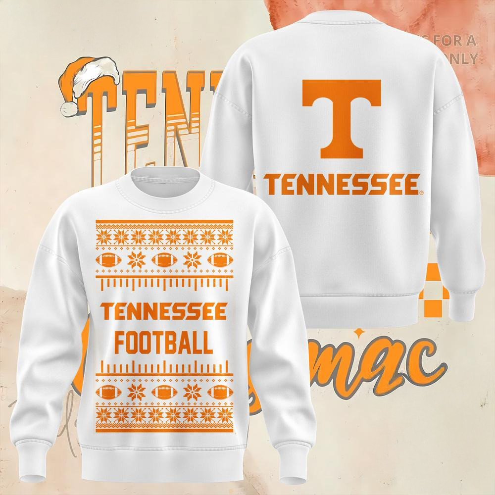Tennessee Volunteers Football Special Snow Tree Christmas Sweatshirt Gift For Football Lovers
