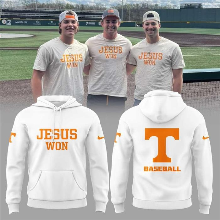 Tennessee Volunteers Jesus Won Hoodie Unique Gifts For Baseball Fans