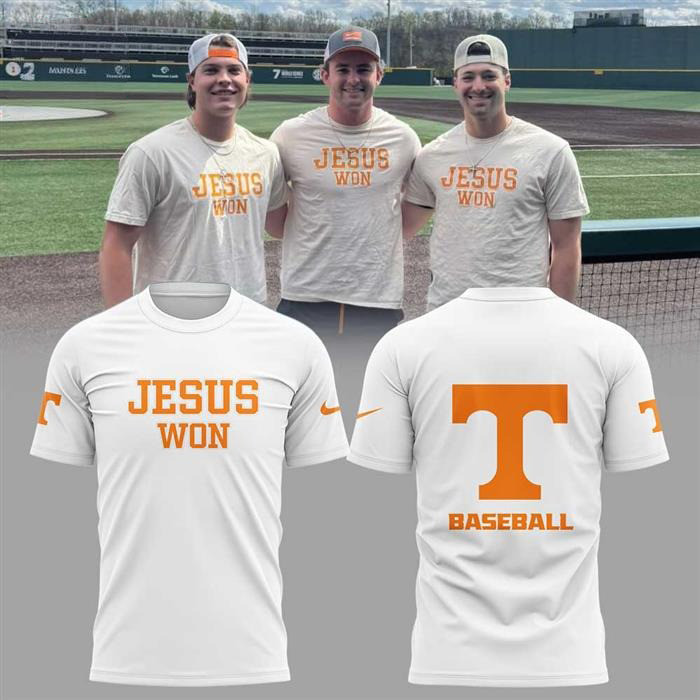 Tennessee Volunteers Jesus Won Shirt Unique Gifts For Baseball Fans