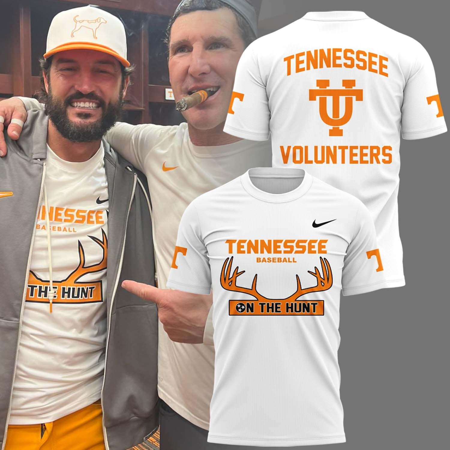 Tennessee Volunteers On The Hunt Baseball T-Shirt Game Day Clothing Baseball Lover Gift