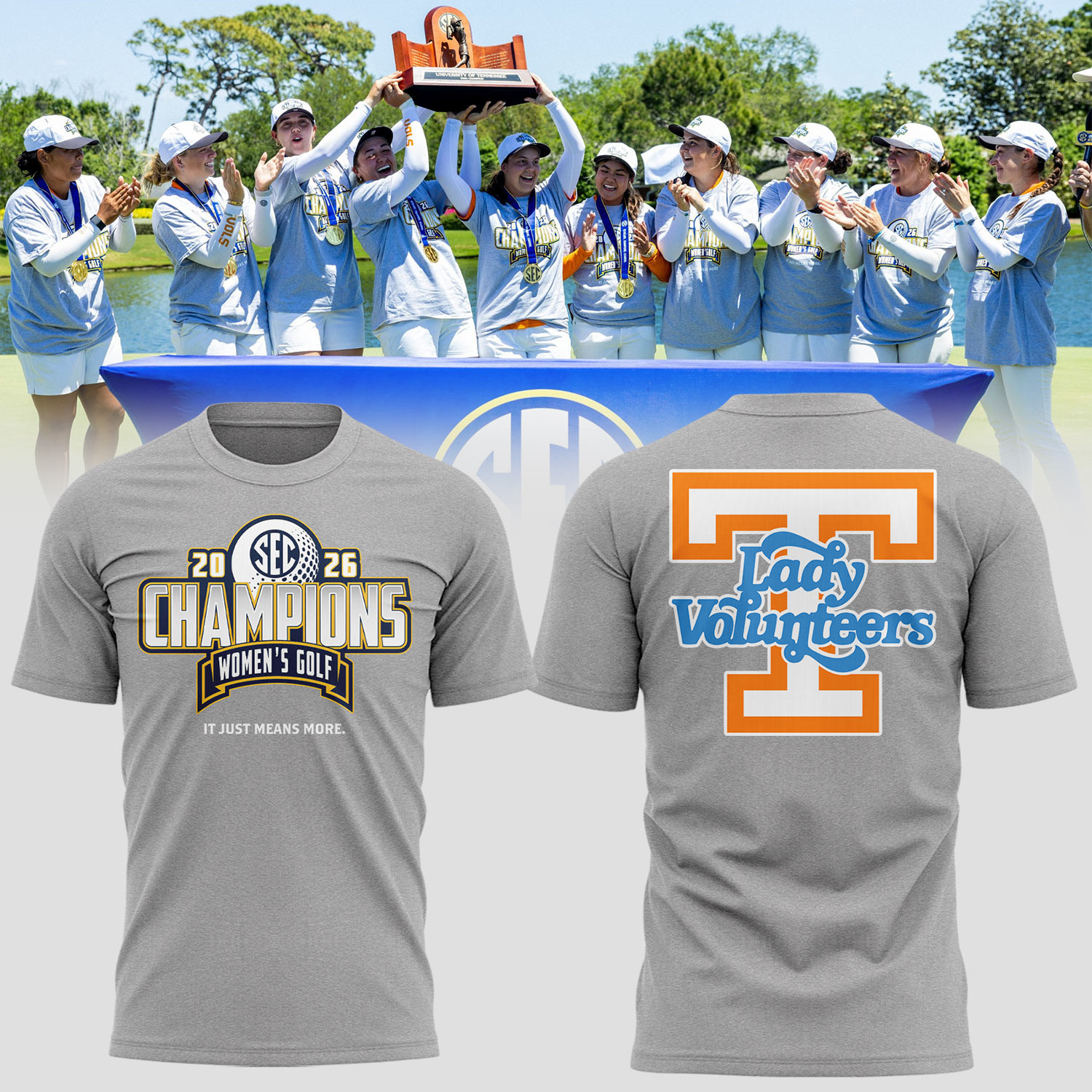 Tennessee Volunteers SEC Women's Golf Championship T-Shirt Game Day Clothes Gift For Him