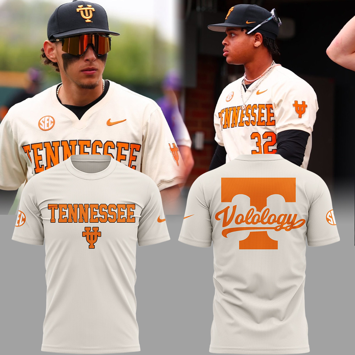 Tennessee Volunteers Volology Baseball Jersey Game Day Clothing Baseball Lover Present