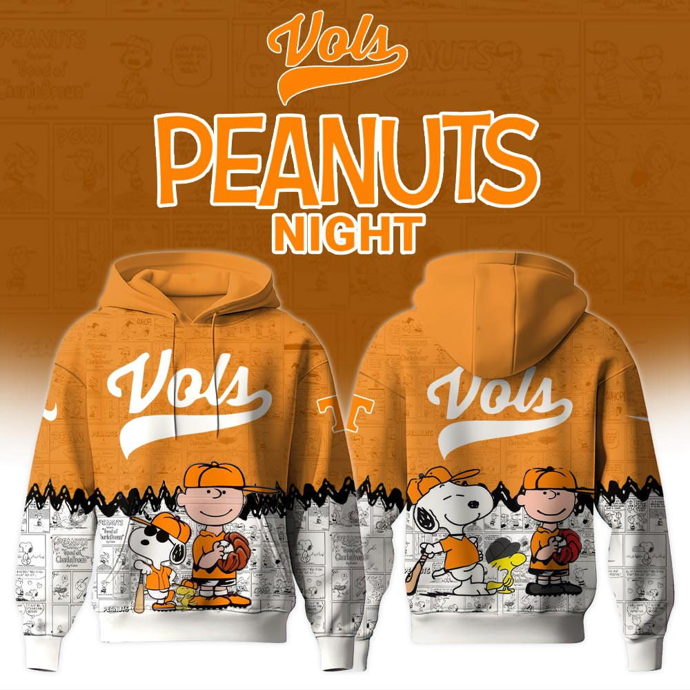 Tennessee Volunteers x Peanuts Night Hoodie Peanuts Snoopy Fan Merch Gifts For Him Her