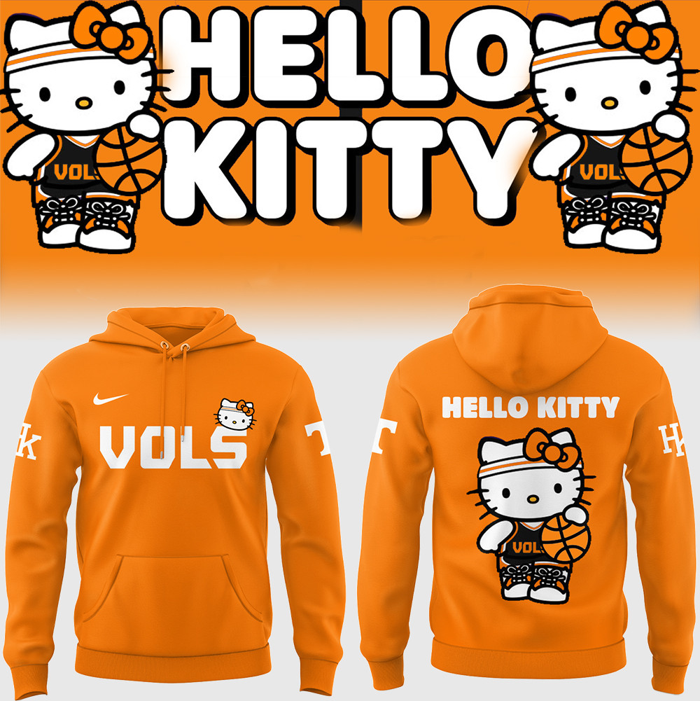 Tennessee x Hello Kitty Basketball Hoodie Tennessee Volunteers Merch Gift For Hello Kitty Lovers