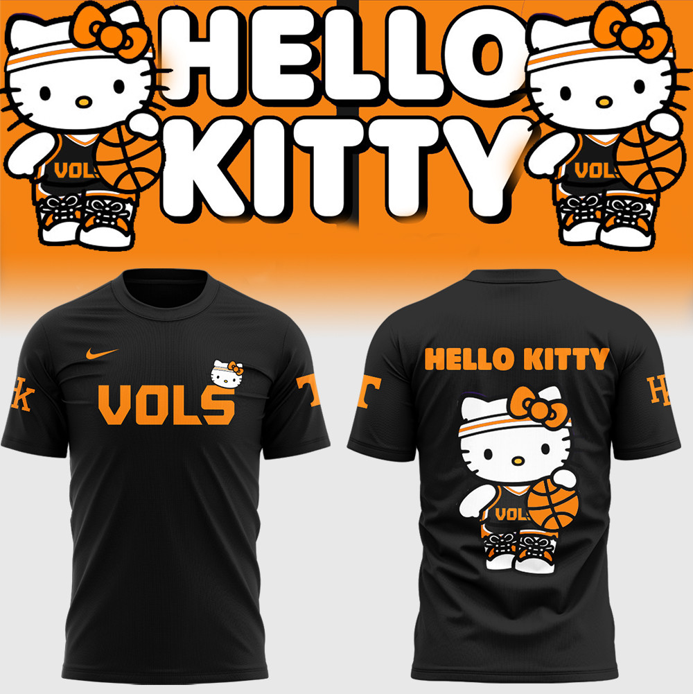 Tennessee x Hello Kitty Vols Basketball T-Shirt Tennessee Volunteers Merch Gift For Husband