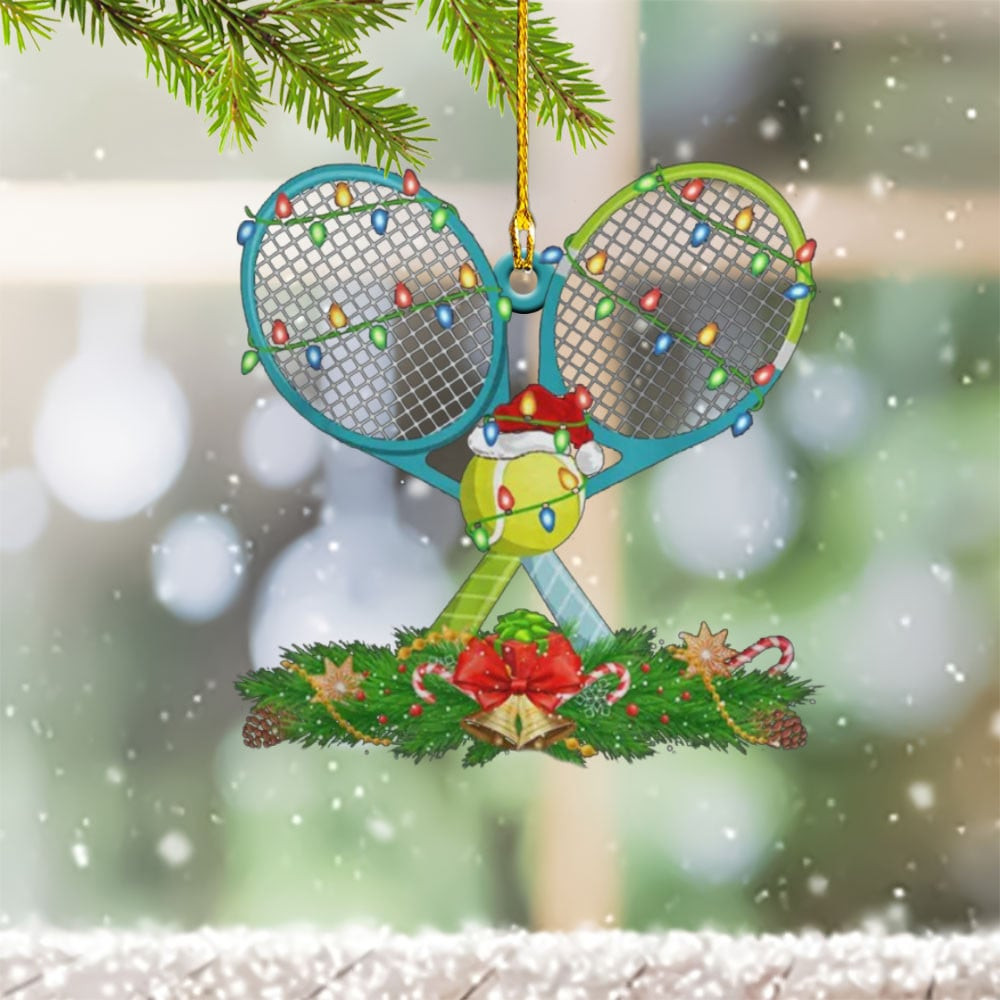 Tennis Christmas Ornament 2024 Tennis Racket Ornament Decoration Gift Ideas