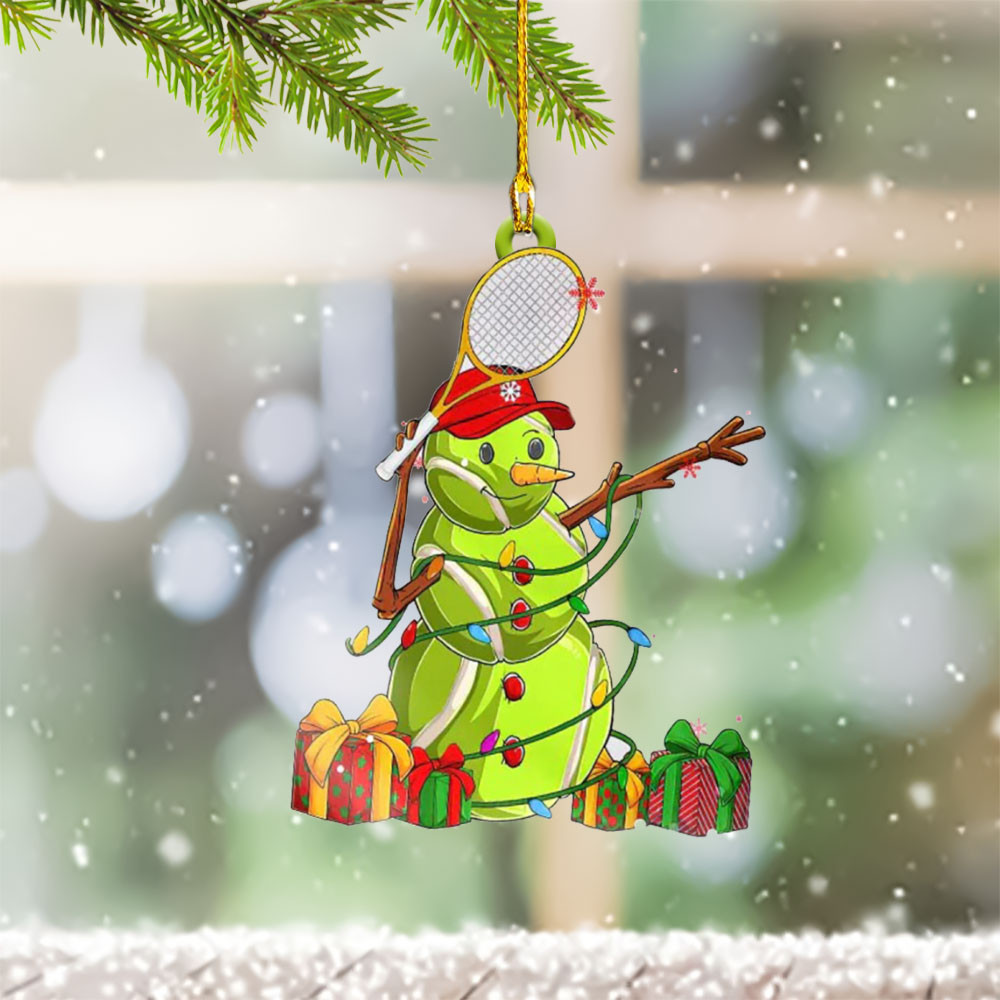 Tennis Christmas Ornament Tennis Snowman Xmas Tree Ornament Decorating Ideas