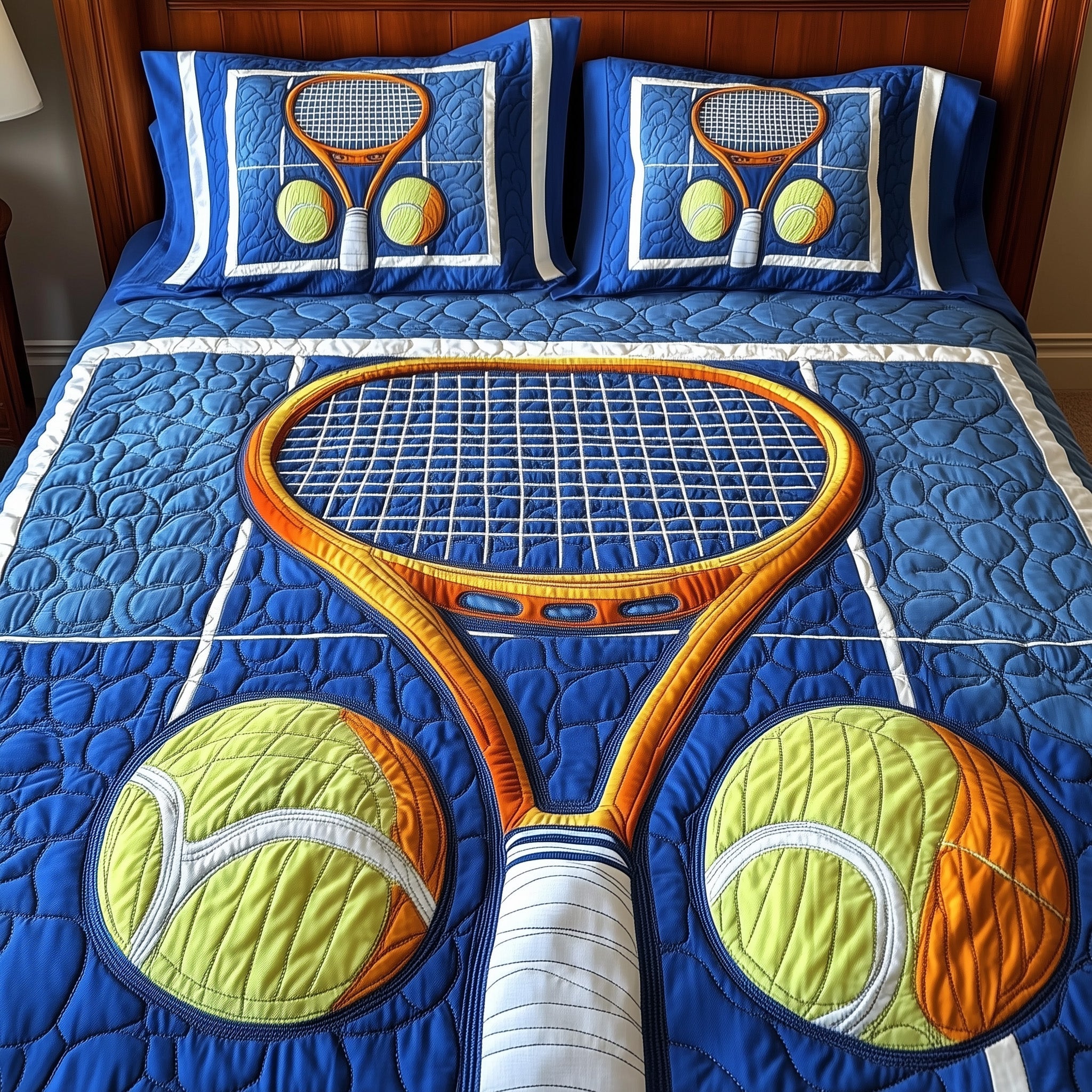 Tennis Time Quilted Bedding Set Soft & Smooth