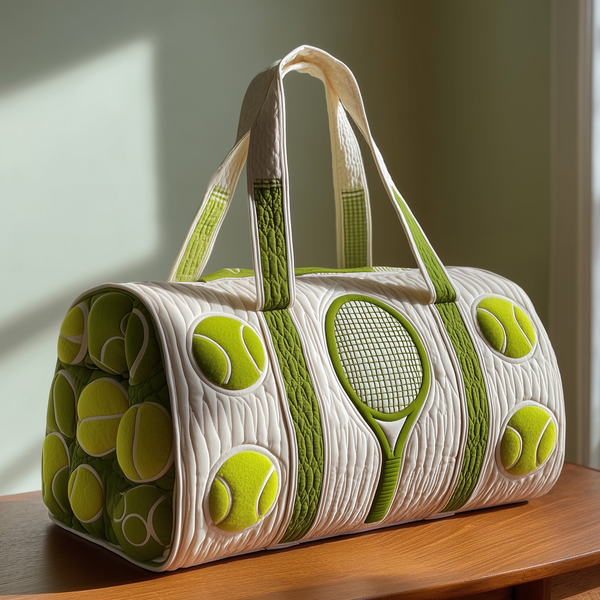Tennis Time Quilted Duffle Bag Christmas Gift Idea