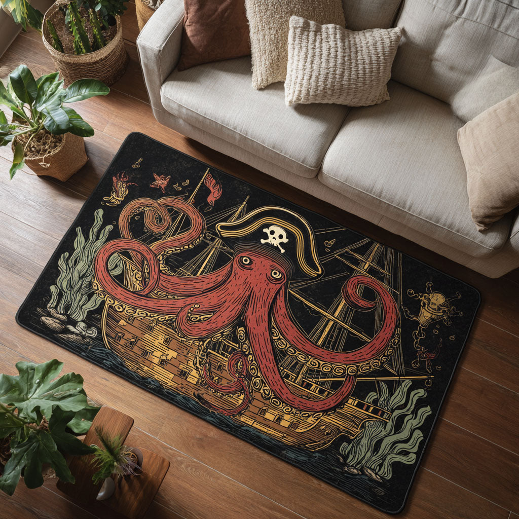 Tentacle Area Rug Dining Table Decor Octopus Gifts For Men