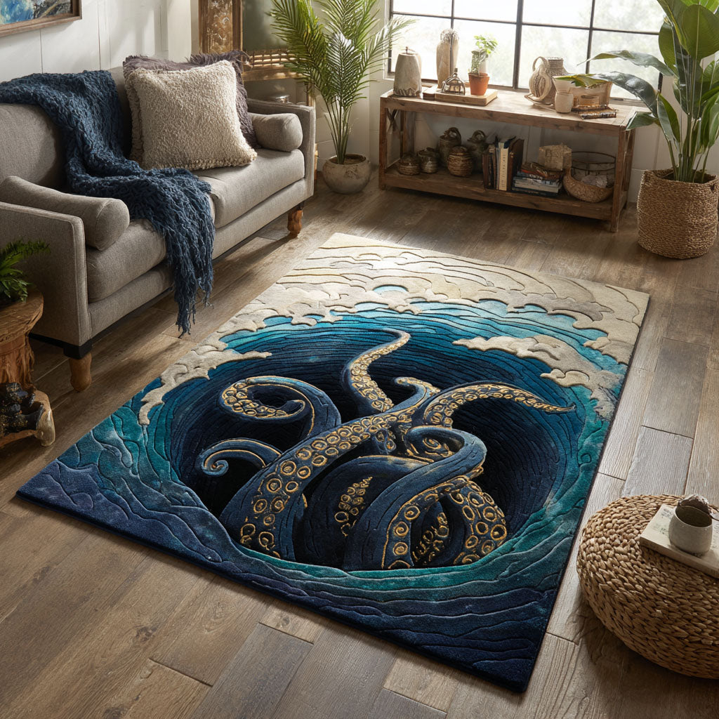 Tentacles Of Mystery Area Rug Foyer Decor Ideas Best Gifts For Ocean Lovers