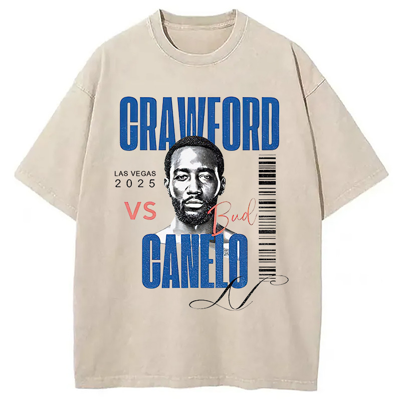 Terence Crawford Boxer Washed T-Shirt Funny Aesthetic Trendy Apparel Gifts For Besties