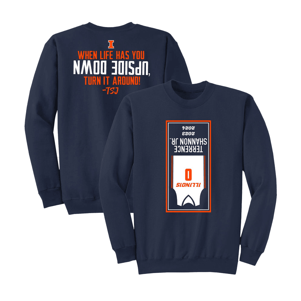 Terrence Shannon Jr Sweatshirt When Life Has You Upside Down Sweatshirt Basketball Fan Gifts