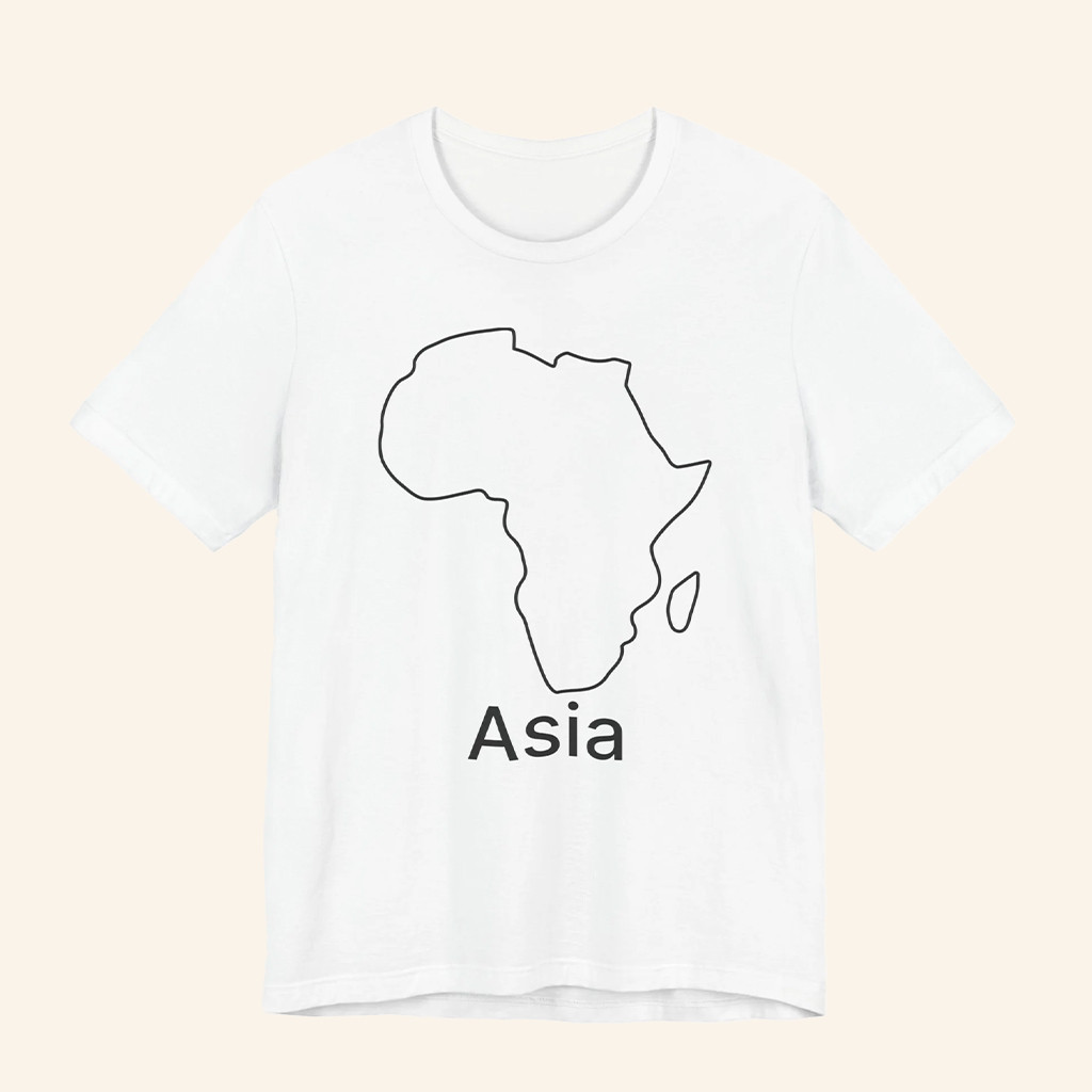 Terrible Maps Merch Africa Asia T-Shirt Hilarious Maps Shirt Gifts For Friends