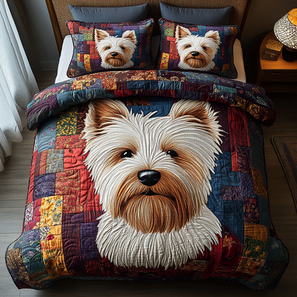 Terrier Tales Quilted Bedding Set Trendy Bedding Merch for Modern Homes