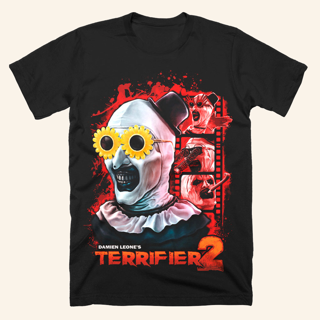 Terrifier 2 Class Clown T-Shirt Halloween Themed Apparel Gifts For Friends Terrifier 2 Class Clown T-Shirt Halloween Themed Apparel Gifts For Friends