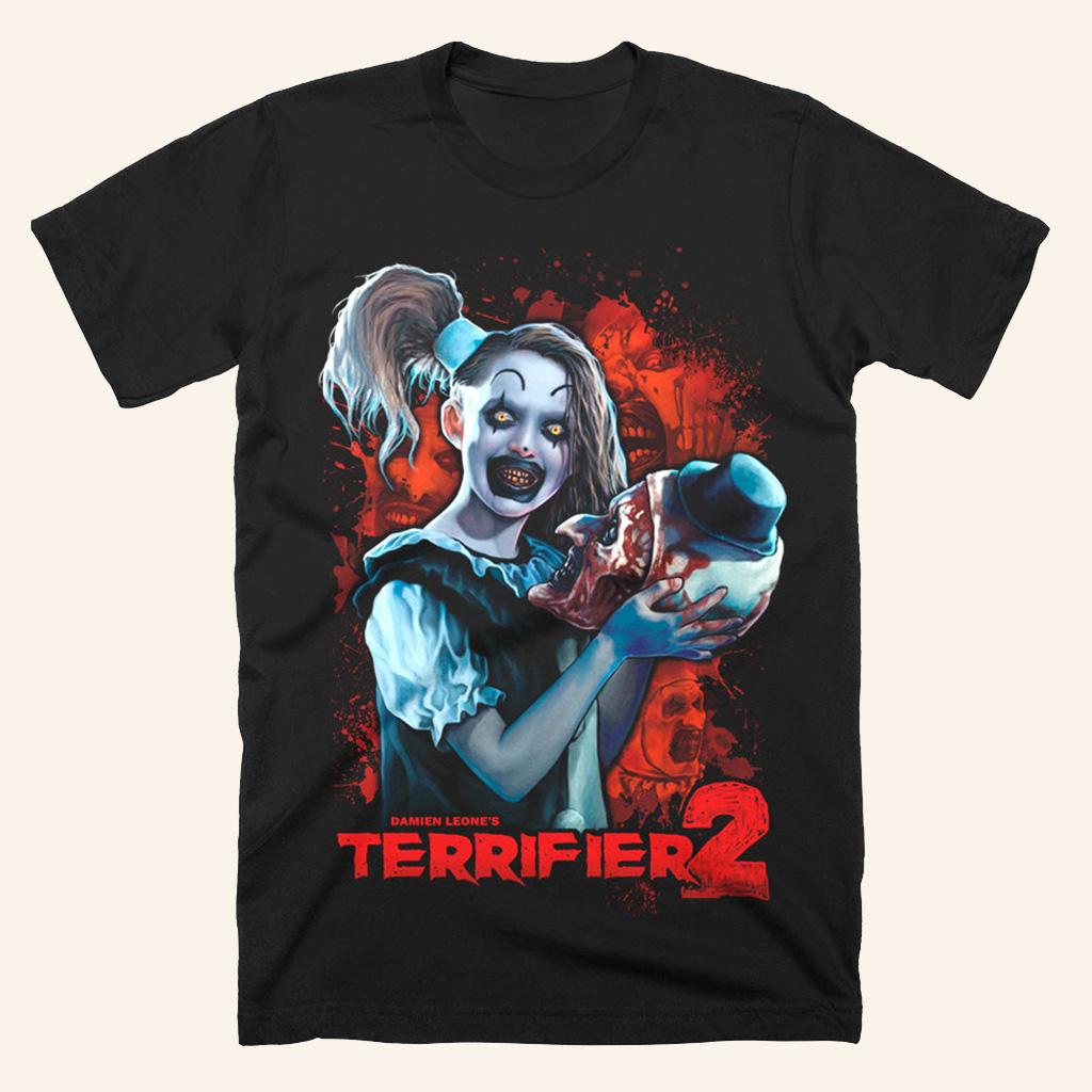 Terrifier 2 Head Case T-Shirt Halloween Clothing Good Gifts For Daughter Terrifier 2 Head Case T-Shirt Halloween Clothing Good Gifts For Daughter