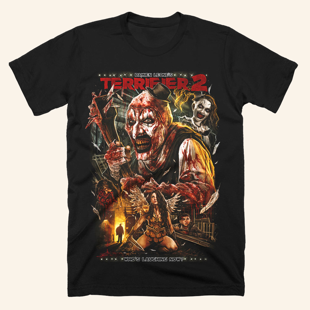 Terrifier 2 Who's Laughing T-Shirt Halloween Merch Good Gifts For Husband