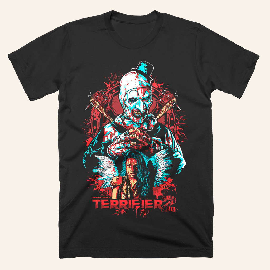 Terrifier 2 Work Of Art T-Shirt Halloween Merch Unique Gift For Boyfriend Terrifier 2 Work Of Art T-Shirt Halloween Merch Unique Gift For Boyfriend