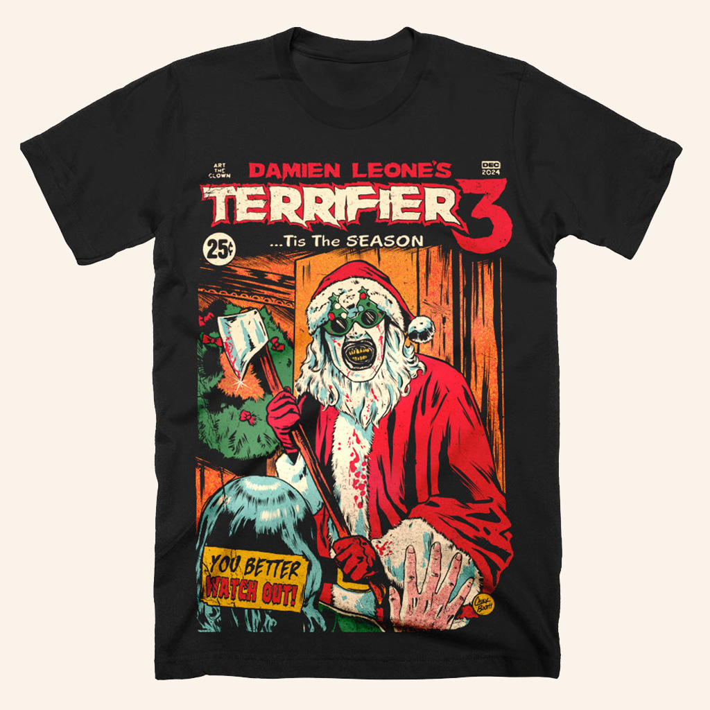 Terrifier 3 Tis The Season T-Shirt Halloween Merch Gift For Father Terrifier 3 Tis The Season T-Shirt Halloween Merch Gift For Father