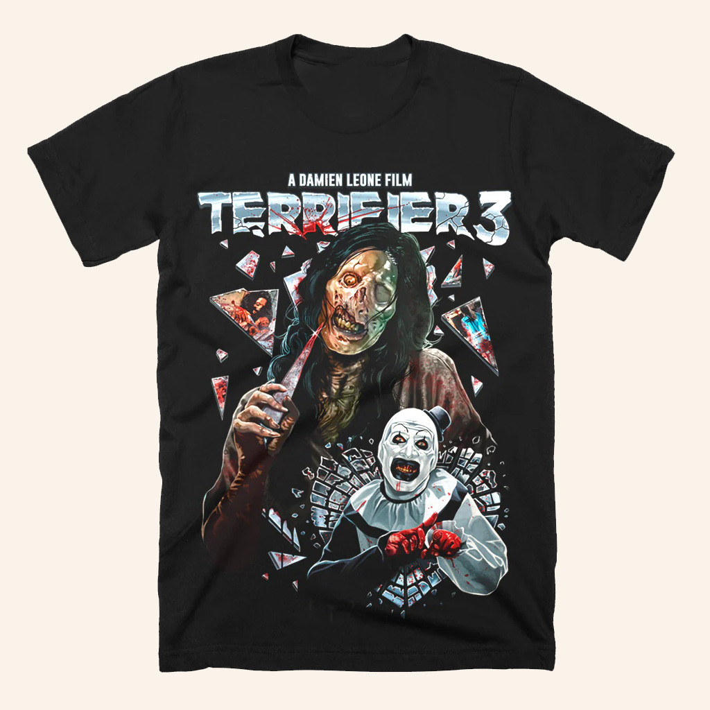 Terrifier Merch Terrifier 3 Glass Act T-Shirt Gifts For Horror Fans