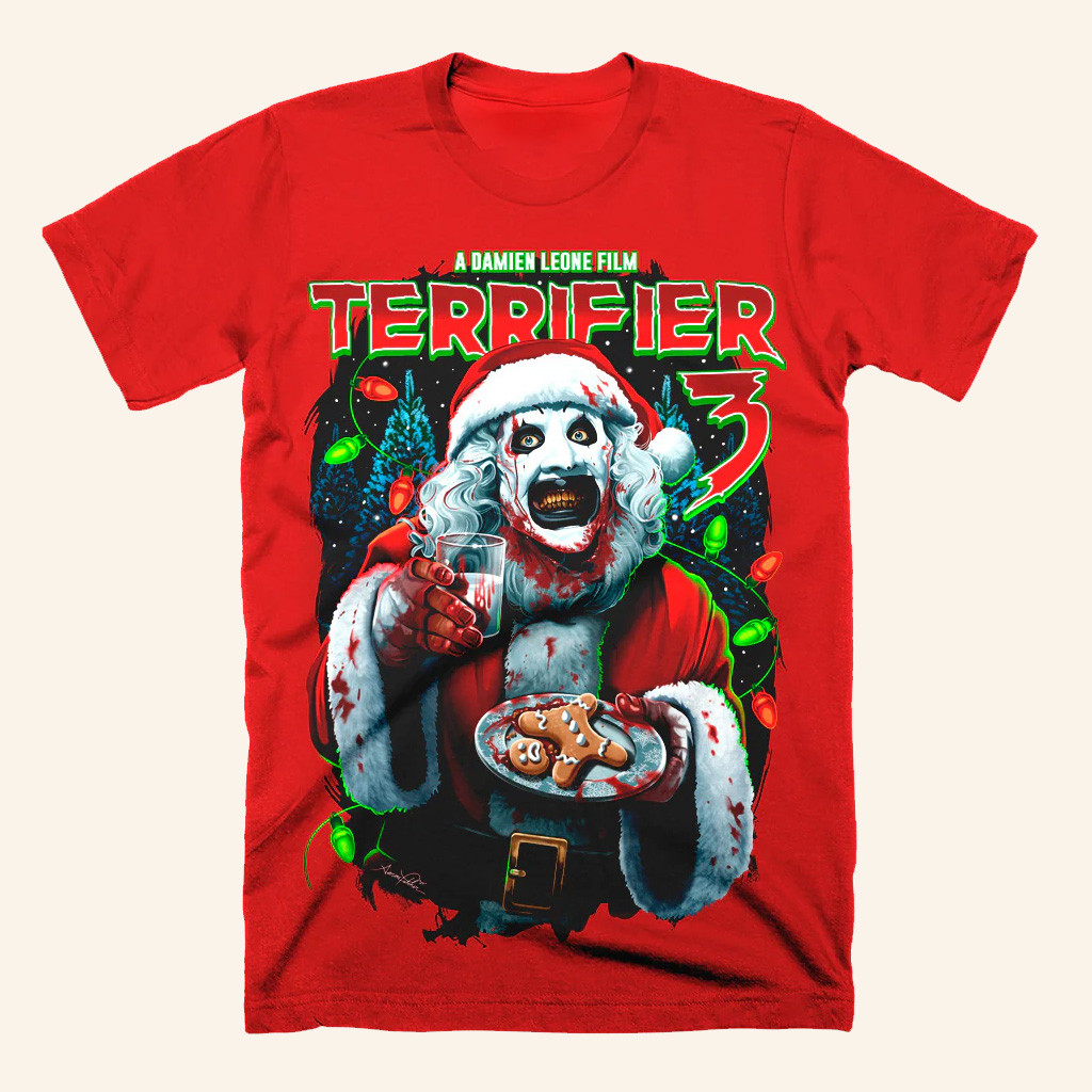 Terrifier Merch Terrifier 3 Milk And Carnage Red T-Shirt Christmas Gifts For Horror Lovers Terrifier Merch Terrifier 3 Milk And Carnage Red T-Shirt Christmas Gifts For Horror Lovers