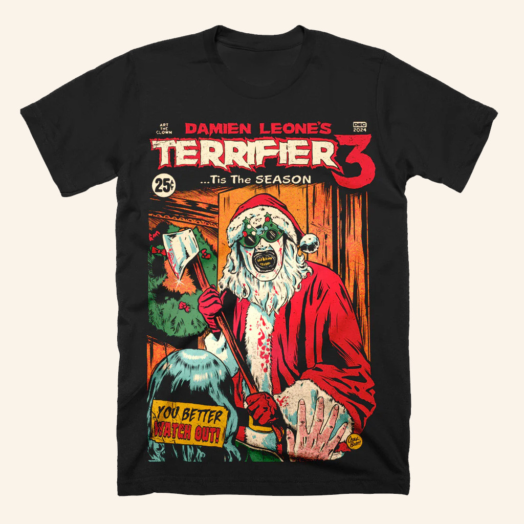 Terrifier Merch Terrifier 3 Tis The Season T-Shirt Christmas Present For Husband Terrifier Merch Terrifier 3 Tis The Season T-Shirt Christmas Present For Husband
