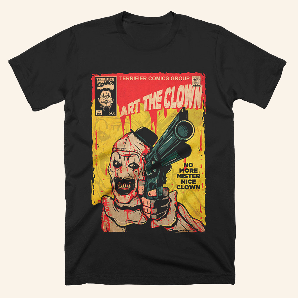 Terrifier Mister Nice Clown T-Shirt Halloween Merch Gift Ideas For Sister Terrifier Mister Nice Clown T-Shirt Halloween Merch Gift Ideas For Sister