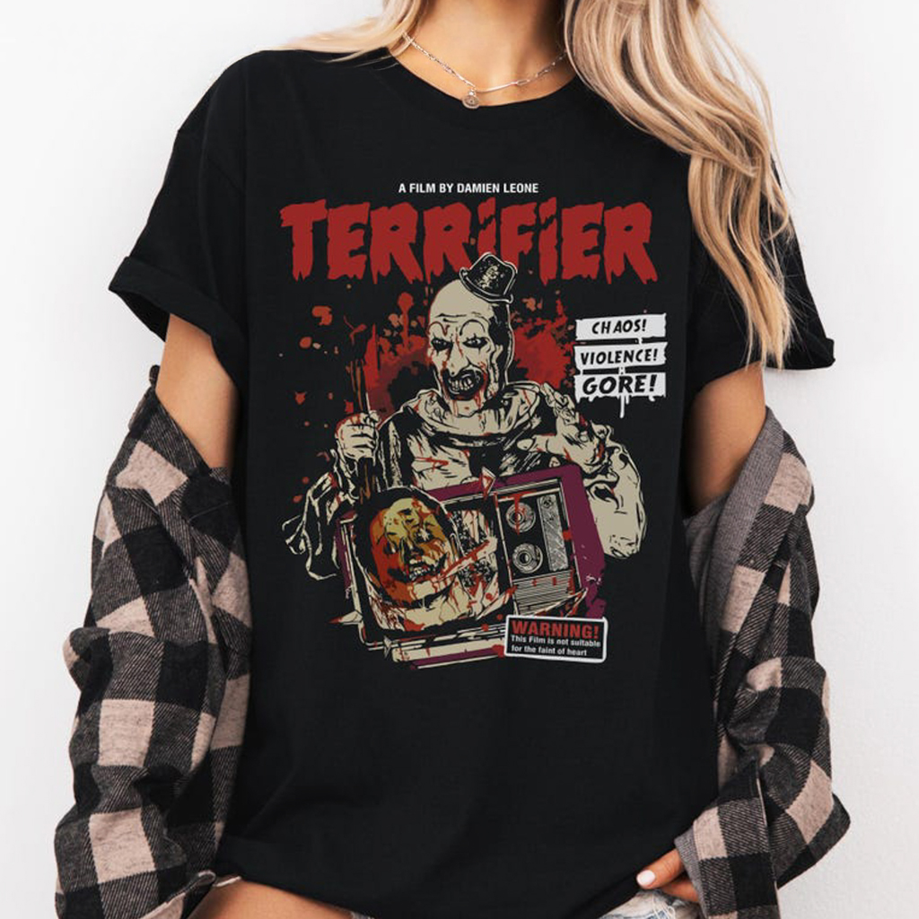 Terrifier T-Shirt Scary Clown Shirt Gifts For Horror Movie Lovers