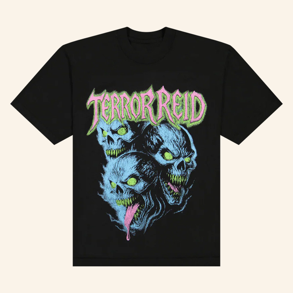 Terror Reid Merch 3 Headed Skull T-Shirt Birthday Present For Husband