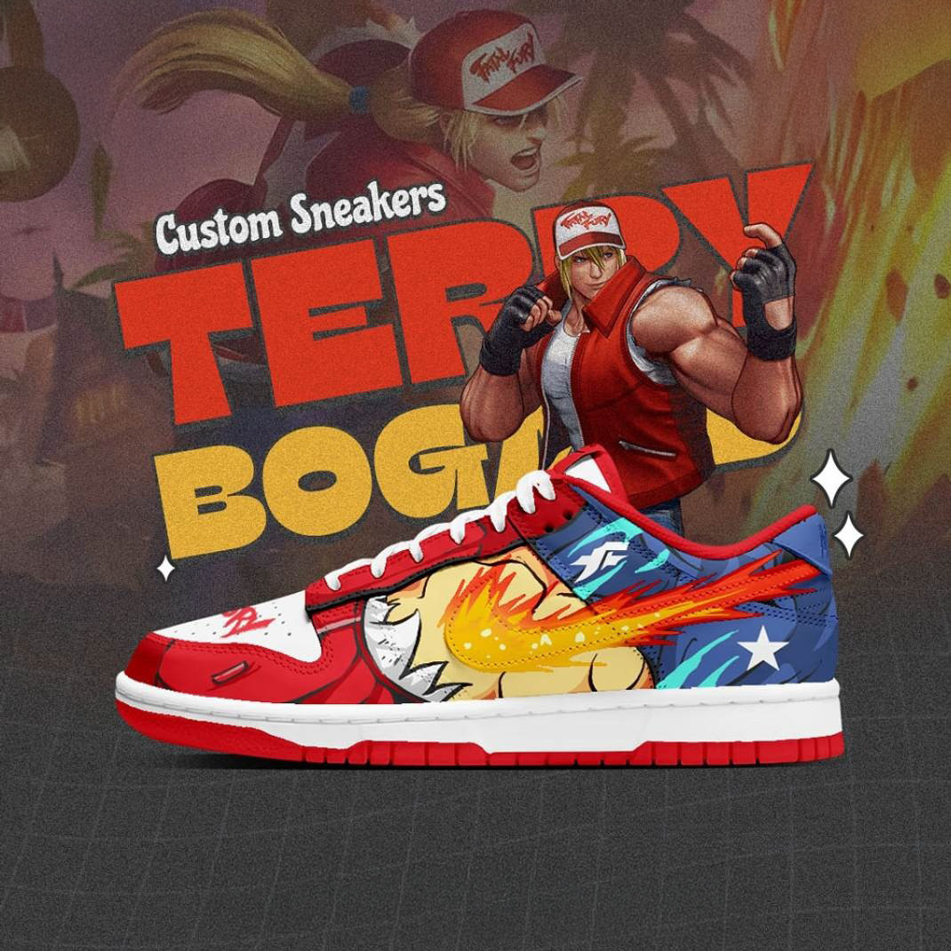 Terry Bogard x The King of Fighters Special Air Force 1 Shoes Gifts For Dudes