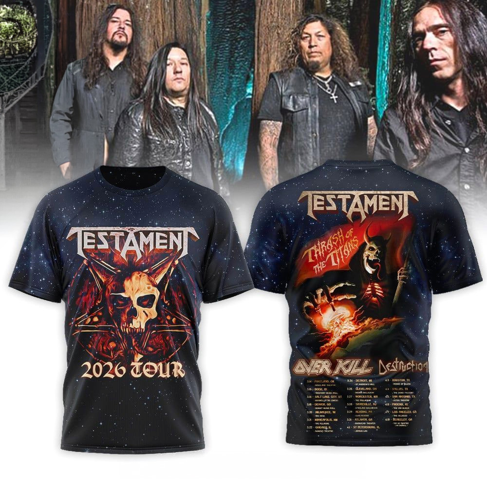 Testament 2026 Tour Shirt Testament Band Merch Birthday Gift For Brother