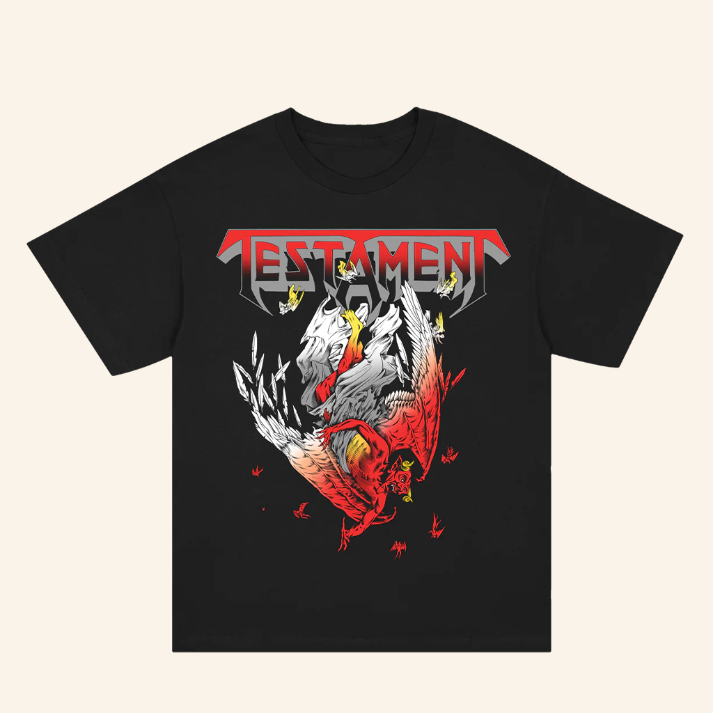 Testament Merch Falling Fast Black T-Shirt Music Related Gifts For Guys