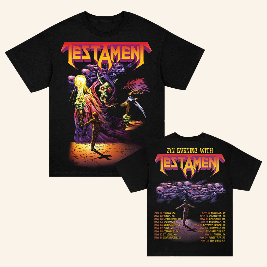 Testamentlegions Merch An Evening With 2025 Tour Black T-Shirt Presents For Boyfriend Testamentlegions Merch An Evening With 2025 Tour Black T-Shirt Presents For Boyfriend