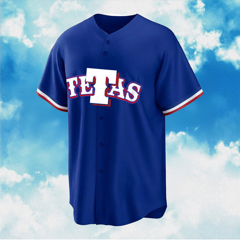 TeTas Baseball Jersey Texas Overlap Shirt Spanish Baseball Vulgar Shirt Father's Day Gifts TeTas Baseball Jersey Texas Overlap Shirt Spanish Baseball Vulgar Shirt Father's Day Gifts