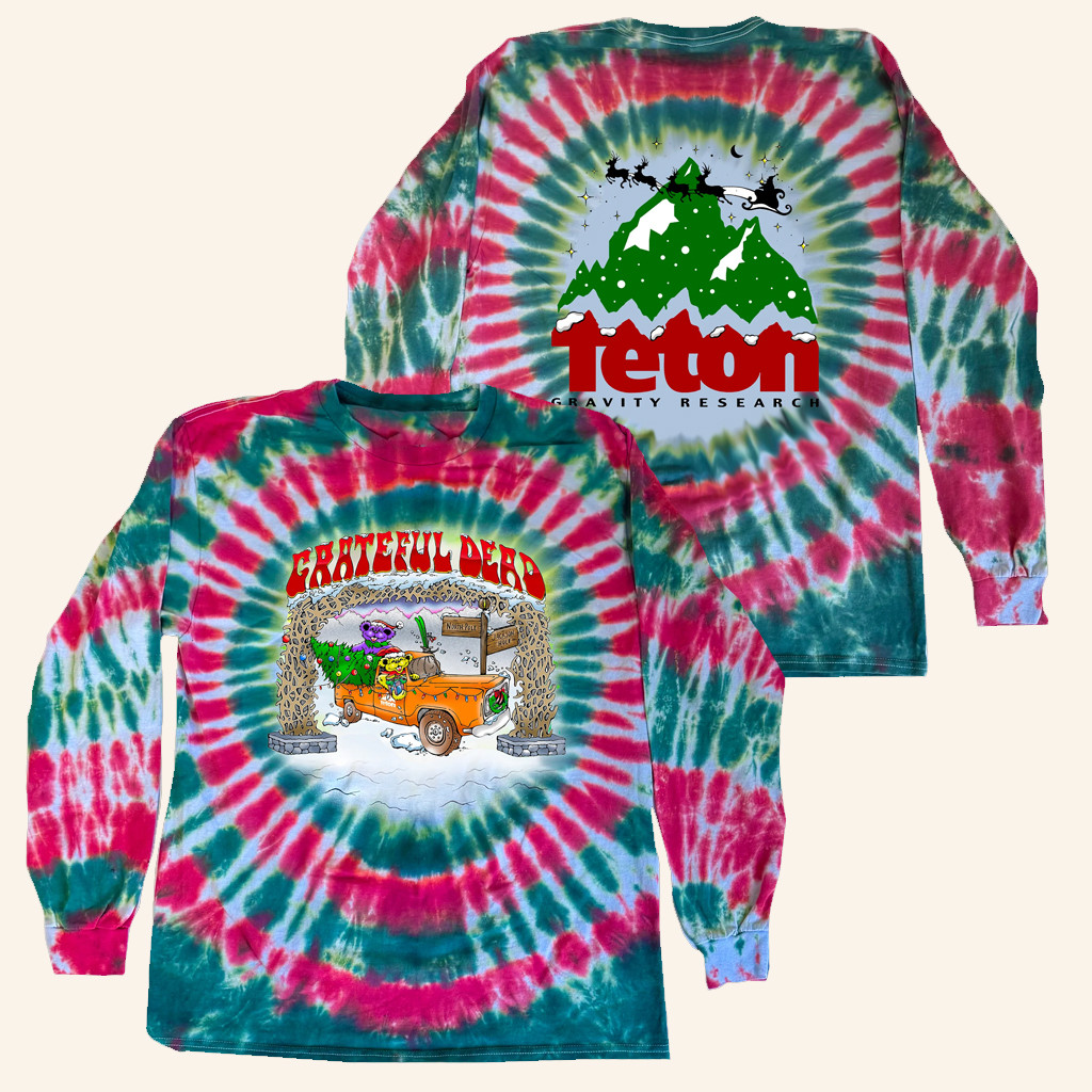 Teton Gravity Merch Grateful Dead X Peter Forsythe Truckin Through The Snow Long Sleeve T-Shirt Teton Gravity Merch Grateful Dead X Peter Forsythe Truckin Through The Snow Long Sleeve T-Shirt