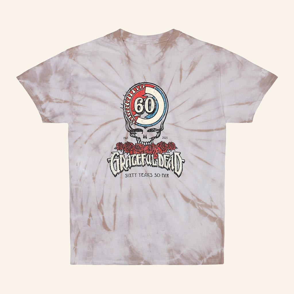 Teton Gravity Research Merch Grateful Dead 60Th X TGR Syf Tie Dye T-Shirt Gifts For Son